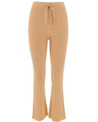 Nanushka - Ribbed Knitted Cropped Pants - Lyst