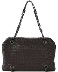 Bottega Veneta - Woven Pattern Chain Handbag - Lyst