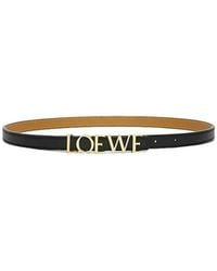 Loewe - Logo Lettering Buckle Belt - Lyst