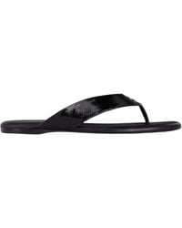 Courreges - Vinyl-Texture Logo Slides - Lyst