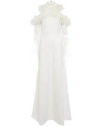 Christopher Kane - Feather-Embellished Crepe Dress - Lyst