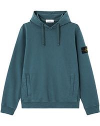 Stone Island - Logo Patch Drawstring Hoodie - Lyst