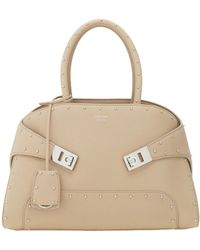 Ferragamo - Hug Handbag With Studs (M) - Lyst