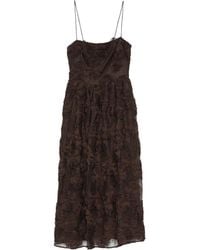 ROTATE BIRGER CHRISTENSEN - Floral-Appliqué Lace-Overlay Midi Dress - Lyst