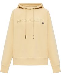 Moncler - Logo Embroidered Drawstring Hoodie - Lyst