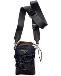 Prada - Speedrock Re-Nylon And Leather Smartphone Case - Lyst