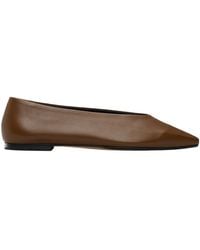 Aeyde - Betty Square-Toe Ballet Flats - Lyst