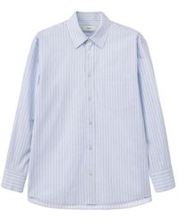 DUNST - Striped Button-Up Shirt - Lyst