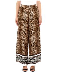 Liu Jo - Leopard Print Border Trousers - Lyst