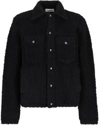 Laneus - Textured Button-Fastening Shirt Jacket - Lyst