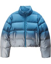 Alexander Wang - Reflective Cropped Puffer Coat - Lyst