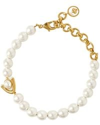 CASABLANCA - Lotus Pearl-Embellished Bracelet - Lyst
