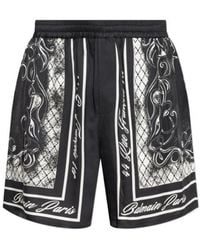 Balmain - Printed Foulard Pyjama Shorts - Lyst