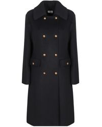 P.A.R.O.S.H. - Double Breasted Long Sleeved Coat - Lyst
