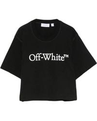 Off-White c/o Virgil Abloh - Logo-Print Cropped T-Shirt - Lyst