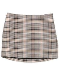 Anine Bing - Tierra Checked Mini Skirt - Lyst