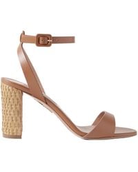 Aquazzura - Solid Color Leather Sandals - Lyst