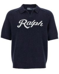 Polo Ralph Lauren - Logo-Intarsia Short-Sleeve Sweater - Lyst