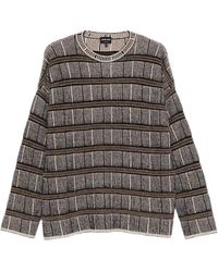 Giorgio Armani - Striped Jacquard-Knit Sweater - Lyst
