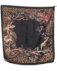 Etro - Paisley Leopard-Print Scarf - Lyst
