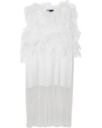 Sharon Wauchob - Ros Feather-Embellished Fringed Silk-Tulle Mini Dress - Lyst