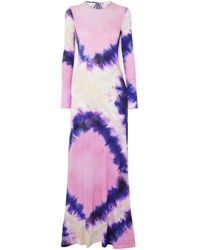 Rabanne - Tie-Dye Print Crewneck Dress - Lyst