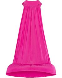 Lanvin - Satin Peplum Halterneck Top - Lyst