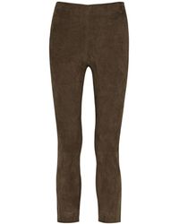 Vince - Split-Cuff Suede Trousers - Lyst