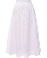 Valentino - Floral Patterned A-Line Skirt - Lyst