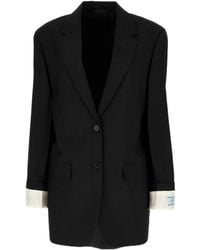 Prada - Single-Breasted Tailored Blazer - Lyst