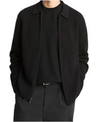 Vince - Shaker-Stitch Zip Knitwear - Lyst