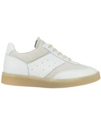 MM6 by Maison Margiela - Panelled Lace-Up Sneakers - Lyst
