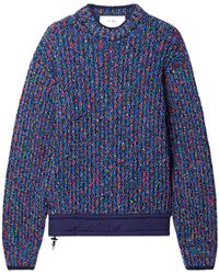 Aztech Mountain - Shell-Trimmed Ribbed-Knit Sweater - Lyst