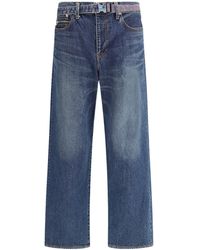 Sacai - Belted Zip-Pocket Jeans - Lyst