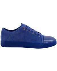 Lanvin - Lace-Up Panelled Sneakers - Lyst
