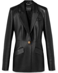 Versace - Medusa Leather Blazer - Lyst