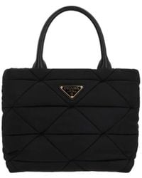 Prada - Triangle-Logo Top Handle Bag - Lyst