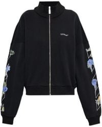 Off-White c/o Virgil Abloh - Long-Sleeve Zip-Up Sweatshirt - Lyst