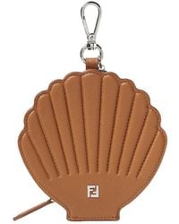 Fendi - Ff Plaque Shell Shaped Charm - Lyst