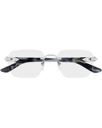 Cartier - Geometric Frame Glasses - Lyst