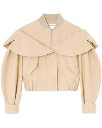Ganni - Layered Cotton Bomber Jacket - Lyst
