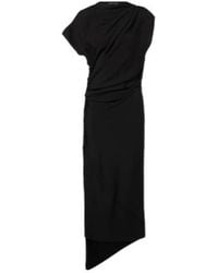 Proenza Schouler - Hallie Draped Midi Dress - Lyst