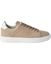 Brunello Cucinelli - Round-Toe Lace-Up Sneakers - Lyst
