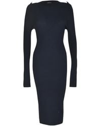 Dondup - Ribbed Midi Knitted Dress - Lyst