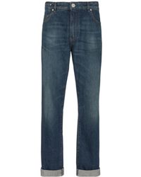 Balmain - Belt-Looped Straight-Leg Jeans - Lyst
