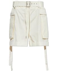 McQueen - Belted Cargo Shorts - Lyst