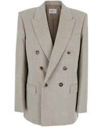 Saint Laurent - Double-Breasted Button Blazer - Lyst