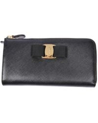 Ferragamo - Bow Details Logo Wallet - Lyst