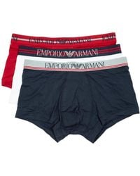 Emporio Armani - Logo Boxer Underwear Three-Pair - Lyst