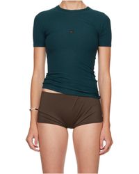 Baserange - Heart-Cutout Ribbed T-Shirt - Lyst